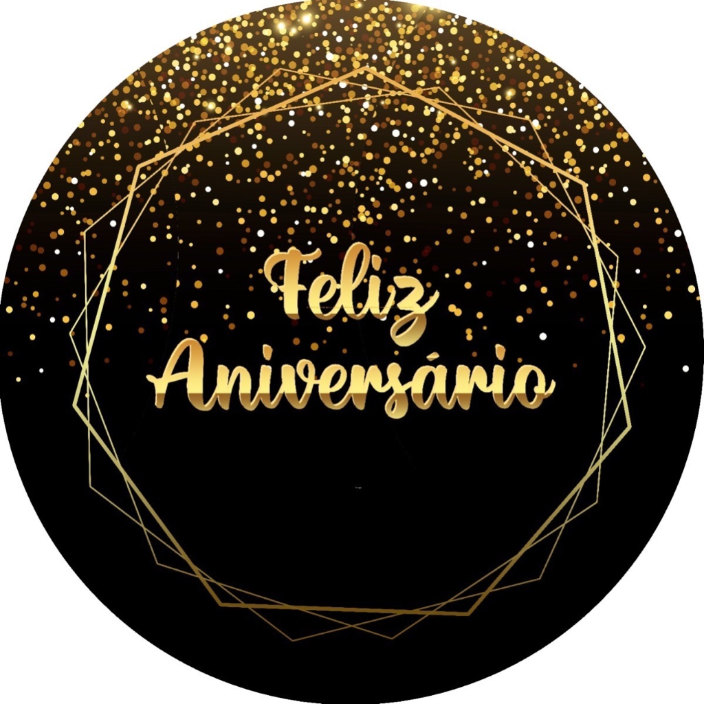 Painel Redondo de Festa Feliz Aniversário em Tecido Sublimado 3D Veste Fácil em Oferta na Shopee