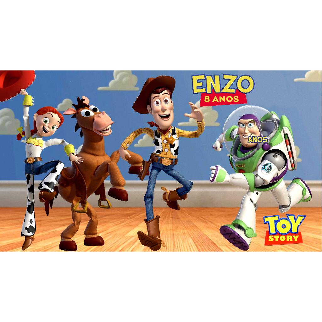 Painel banner festa decorativo so um bolinho Toy Stori Buzz Lightyear em Oferta na Shopee
