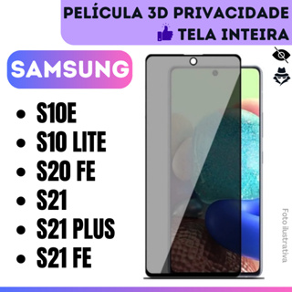 Película de Vidro 3D Privacidade Para Samsung S10E / S10 Lite / S20 FE / S21 / S21 FE / S21 Plus em Oferta na Shopee