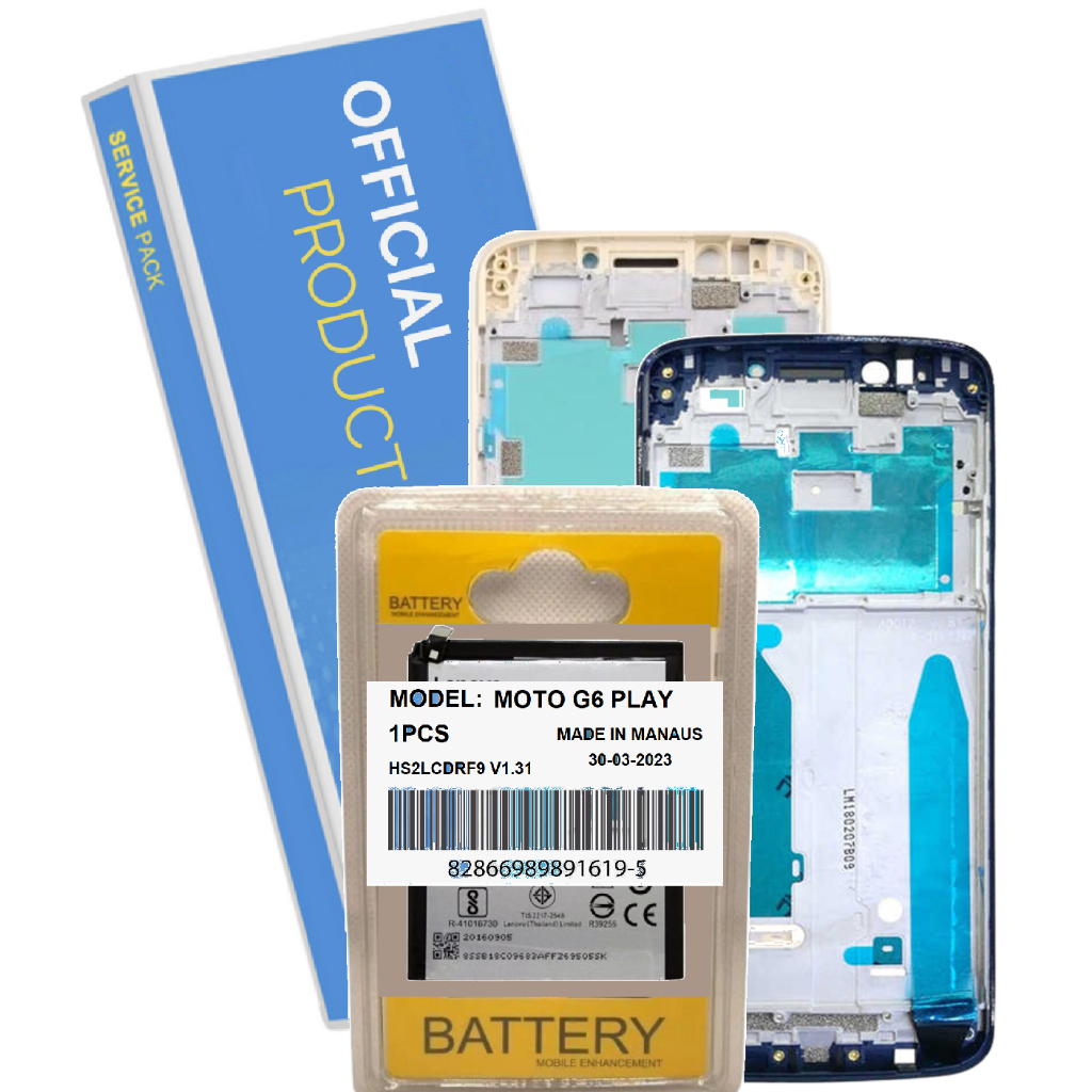 Battria Premium Compatível Com Moto G6 Play XT1922 + Aro Chassis + 1 Ano de Garantia!