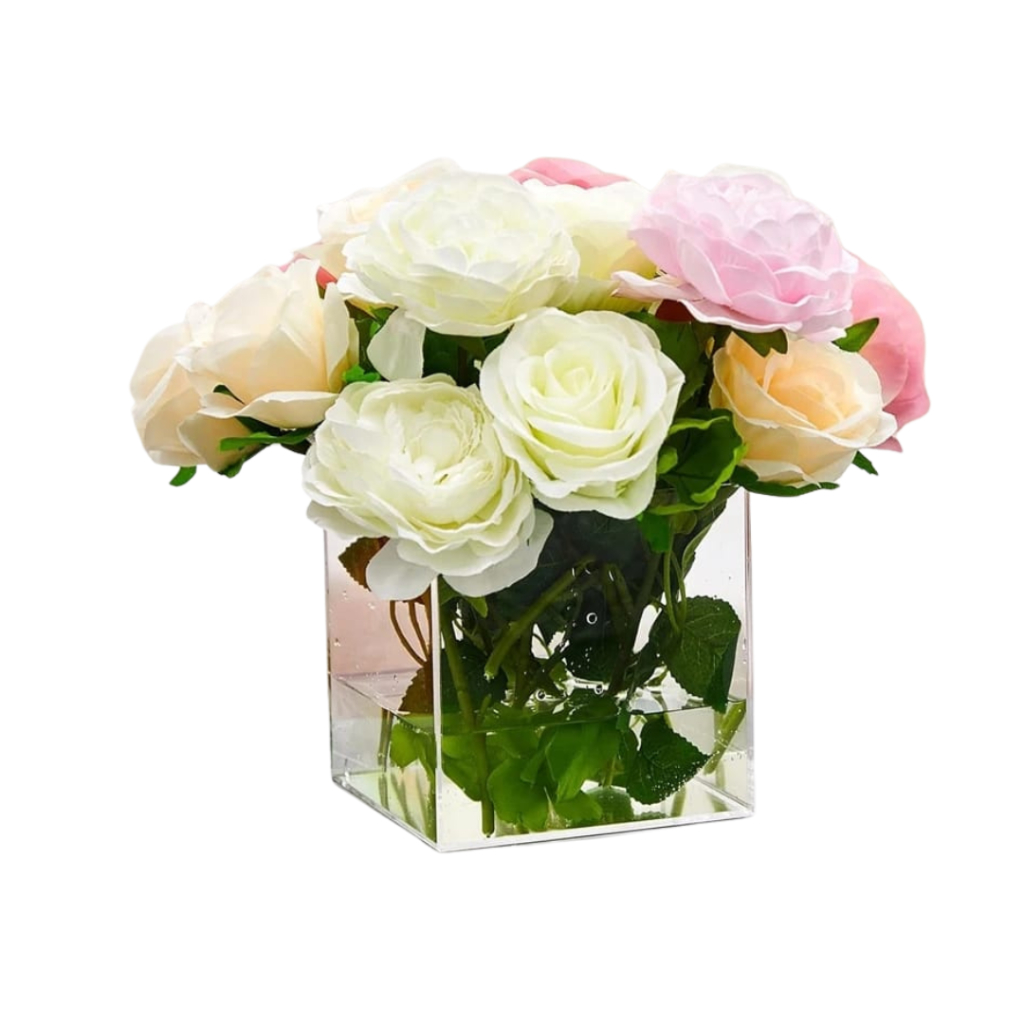 Suporte Vaso De Flores Caixa Centro De Mesa Em Acrílico Luxo
