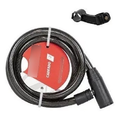 Cadeado Bike Moto Absolute 1,0mx12mm - Com Chave - Alumínio em Oferta na Shopee