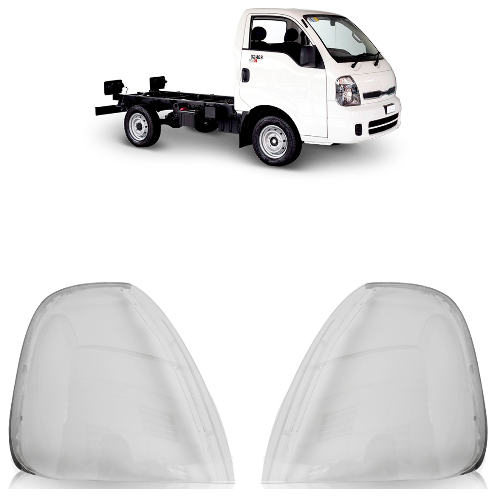 Lente Farol Dianteiro Bongo K2500 2006 2007 2008 2009 2010 A 2016 Transparente Lente Lisa Acrilico em Oferta na Shopee