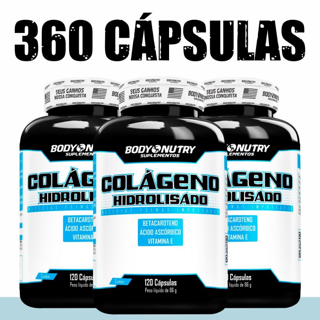Kit Suplemento - Colageno Hidrolisado, 120 cápsulas em Oferta na Shopee