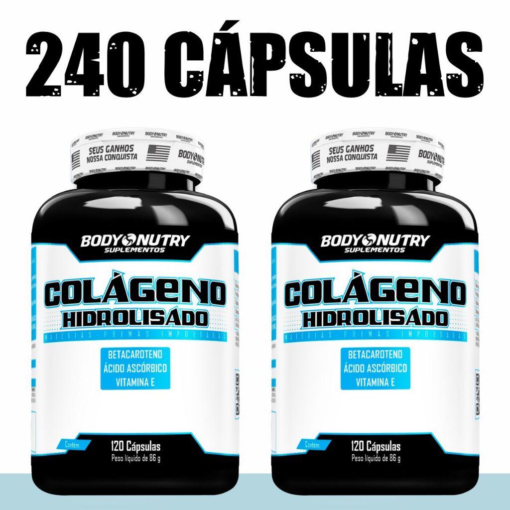 2x Colageno Hidrolisado, 120 cápsulas (PARA PELE, CABELOS E UNHAS) em Oferta na Shopee