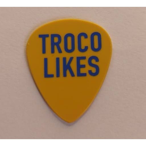 Tiago Iorc Troco Likes Amarela/Azul - Palhetas de Bandas Coleção
