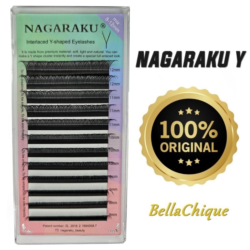 Cílios Y Nagaraku Volume Brasileiro Original com Selo Mix e Individual Curvatura C e D