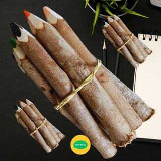 Lápis de Cor Artesanal Decorativo Funcional Madeira (Kit 3 Conjunto com 10 Lápis) em Oferta na Shopee