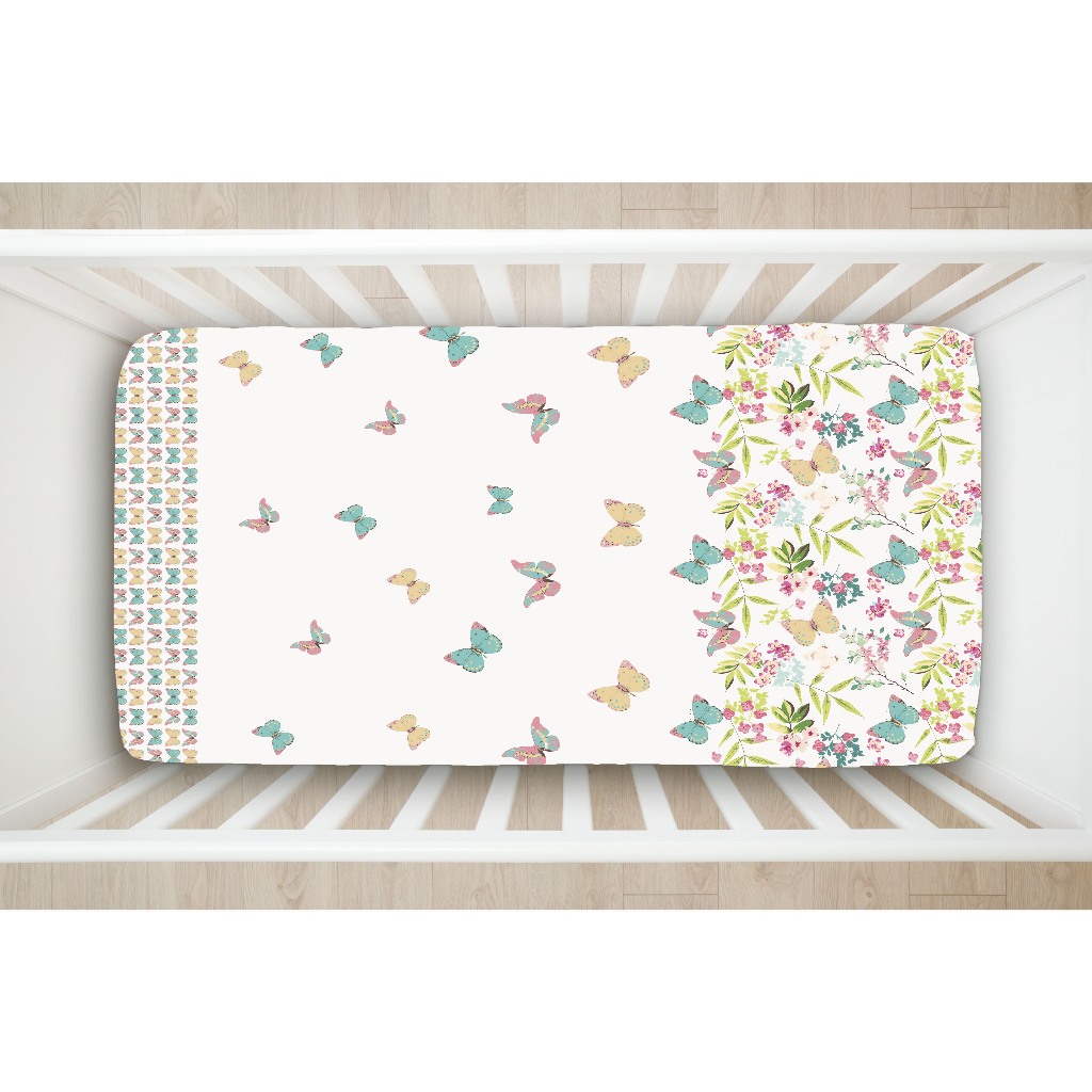 Lençol para Berço c/ Elastico na volta toda Estampado, Baby (Decoração, Quarto de bebê, Infantil)