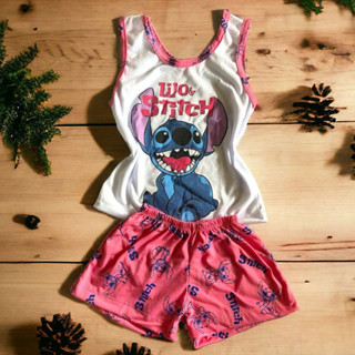 Pijama infantil feminino baby doll short doll roupa de dormir de menina personagens verao regata