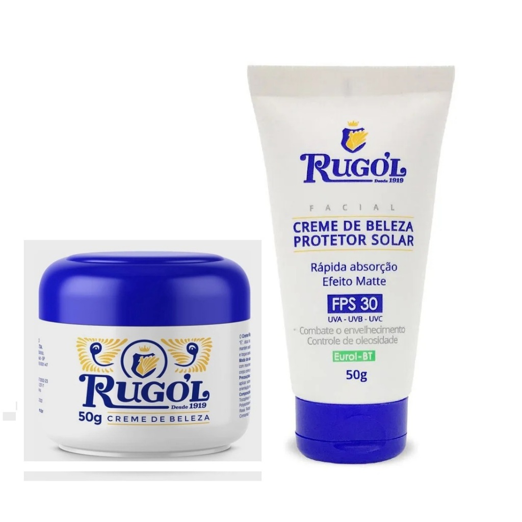 KIT Creme Rugol Pote 50g Vitamina E + Creme FPS 30 50g Bisnaga - Rugol
