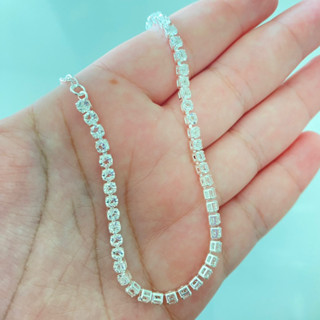 colar choker riviera folheado a prata 925