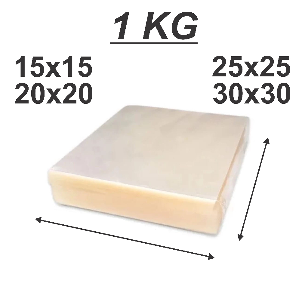 Folha Transparente Tipo Celofane 1 KG 30x30 25x25 20x20 15x15 Doces Velas Uso Geral Polipropileno em Oferta na Shopee