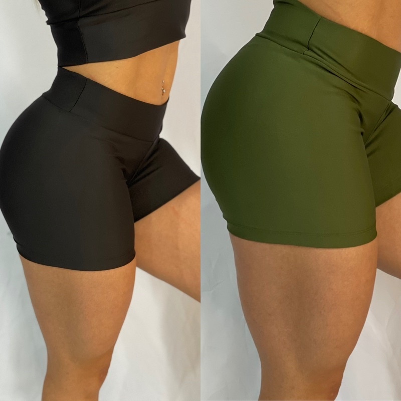 Kit 2 Shorts com zero transparência FITNEES - Short Academia Corrida Malhação Caminhada