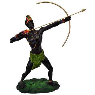 Oxóssi Orixá 23cm imagem de Oxóssi de resina decoração altar umbanda em Oferta na Shopee