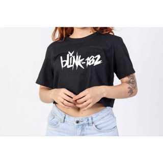 Cropped Camiseta Camisa T-shirt Blusa Blink-182 Tour 2024 Algodão Para Fã Pop Rock