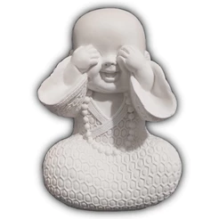 Buda Cego 11 cm Gesso Cru