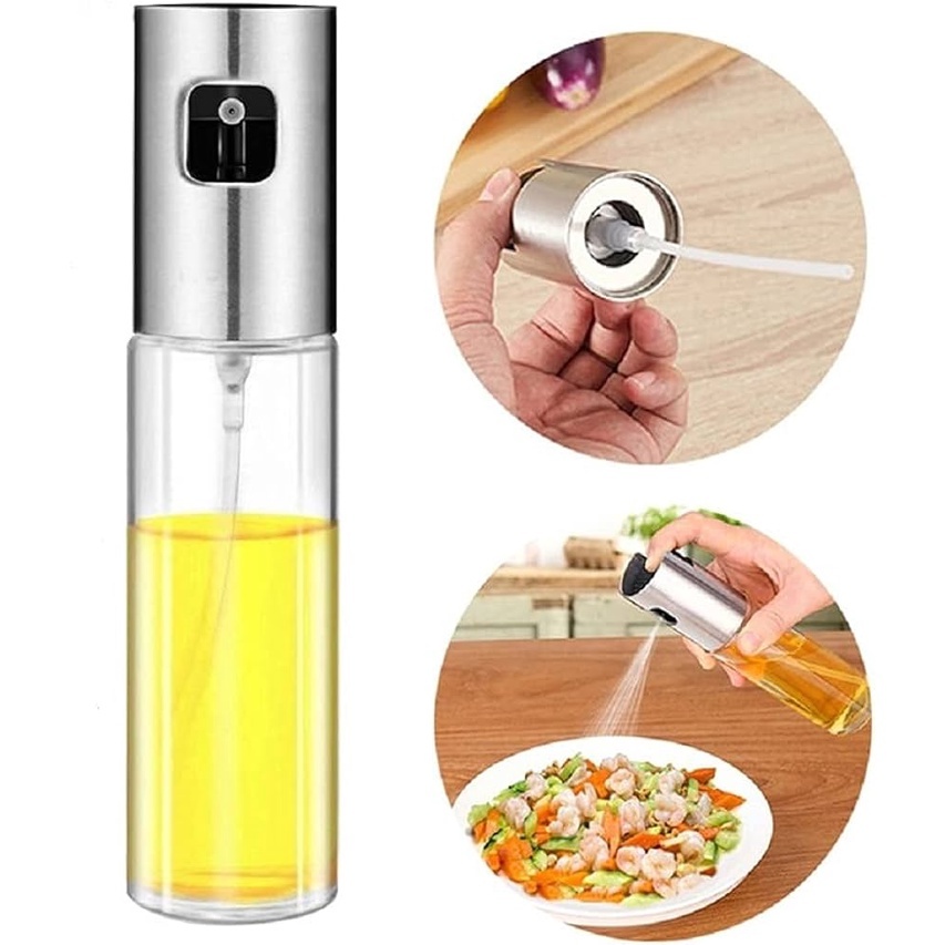 Porta azeite Galheteiro Spray de Cozinha Azeite Vinagre 100ml Vidro Luxo