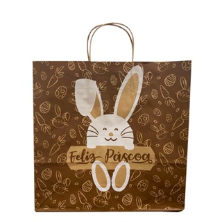 Sacola Kraft Páscoa PP ( 14x10x19 - 30 unid ) Direto da Fábrica ( P5 PP ) em Oferta na Shopee