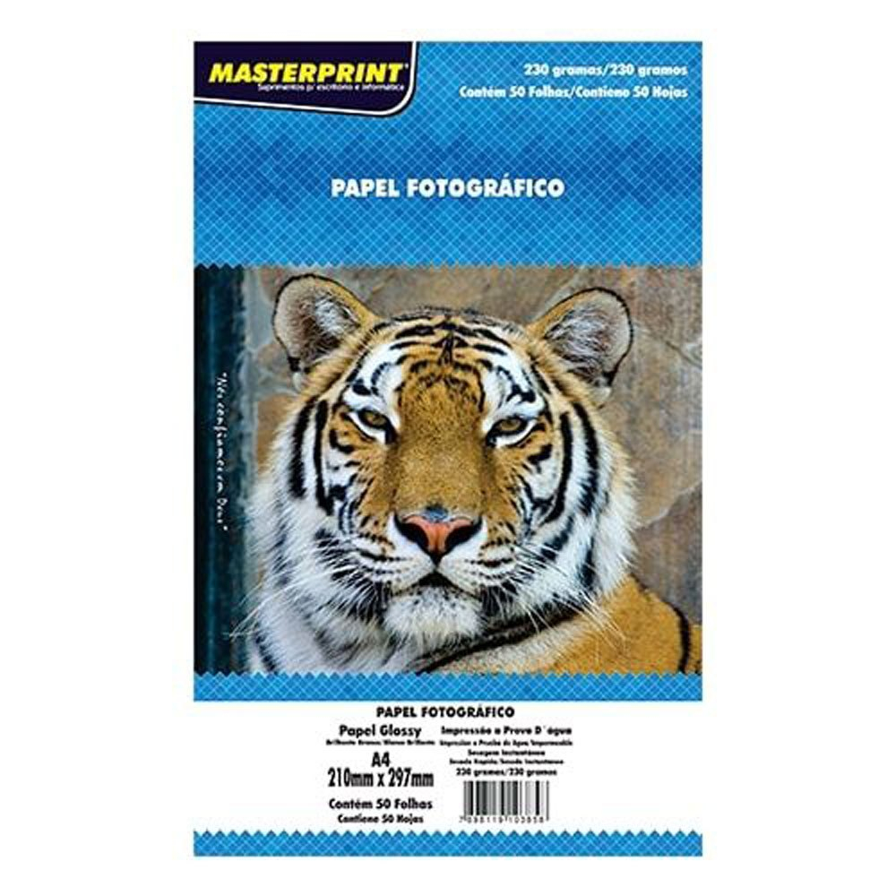 Papel Fotográfico Glossy Masterprint A4 230g - 50 folhas em Oferta na Shopee
