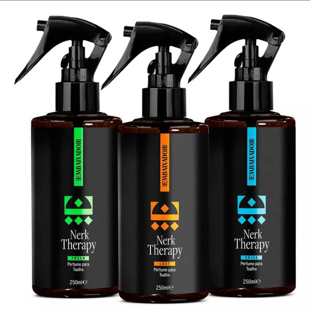 KIT EMBAIXADOR PERFUME NERK THERAPY FRESH E PERFUME SPICE PERFUME LUST