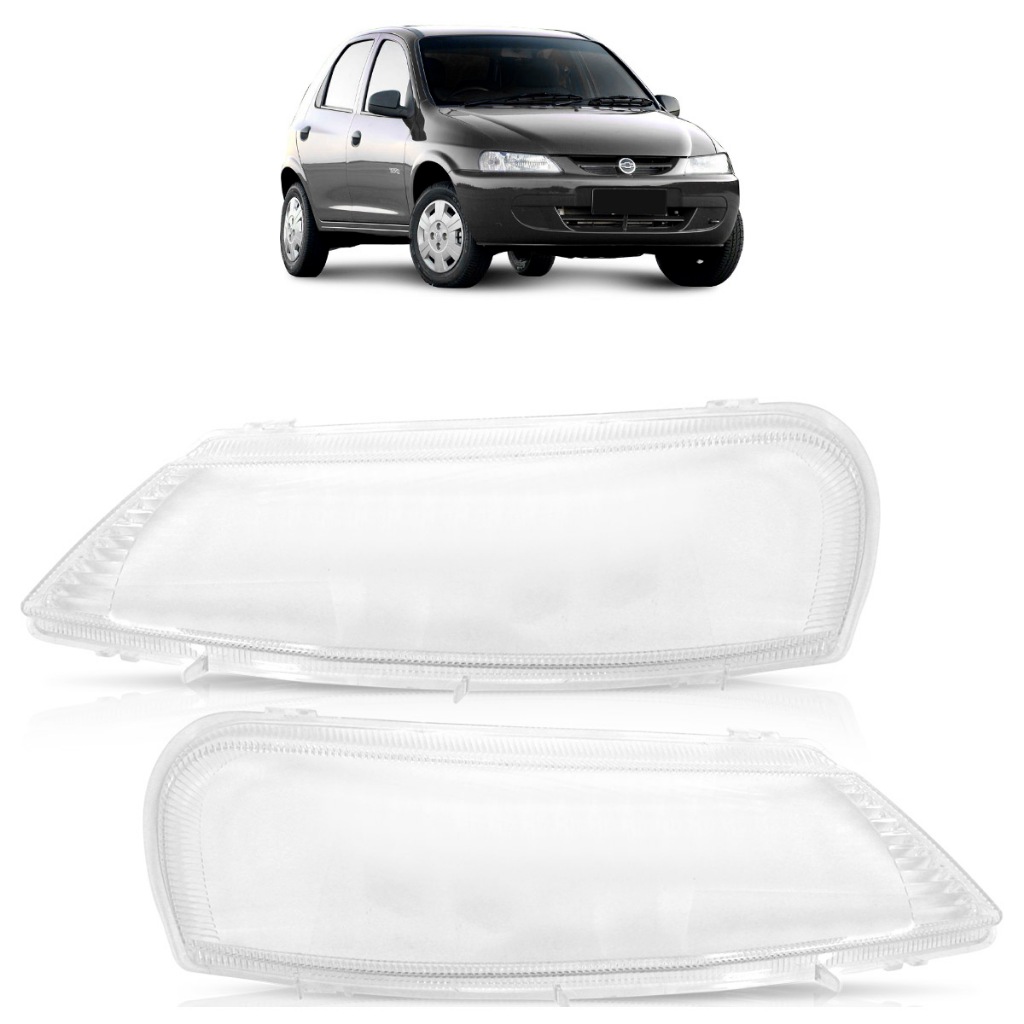 Lente Farol Dianteiro Celta 1999 2000 2001 2002 2003 2004 2005 2006 Transparente Lente Lisa Acrilico em Oferta na Shopee