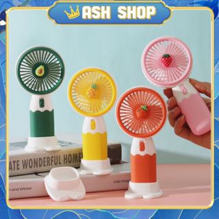 Mini Ventilador Elétrico Recarregável Portátil USB De Carregamento De design desenho de frutas