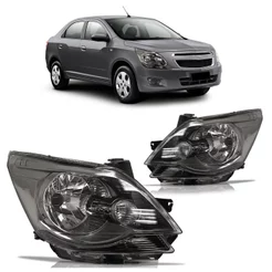 Farol Dianteiro Cobalt 2012 2013 2014 2015 Cromomix Foco Simples Lente Lisa Acrilico