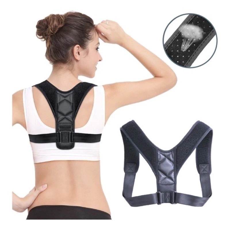 Colete Corretor De Postura Coluna Ombro Ortopédico Cervical Lombar Alívio Dor Costas Ombro Alinhamento Postural em Oferta na Shopee