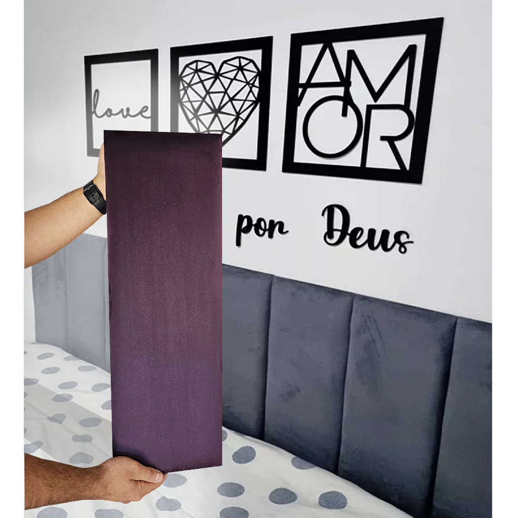 Cabeceira Estofada Modulada - 1 Placa 20x60cm