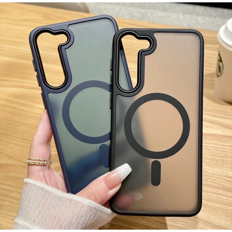 Capa Capinha Case Com Indução Fosca Com MagSafe capinha Fosca unissex Para Galaxy S23 S23PLUS S23ULTRA S23FE S20FE S21FE em Oferta na Shopee