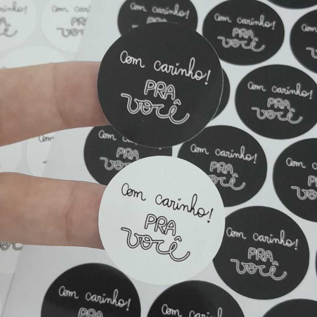 50 Adesivos Com Carinho Pra Você -  Rotulo Etiqueta