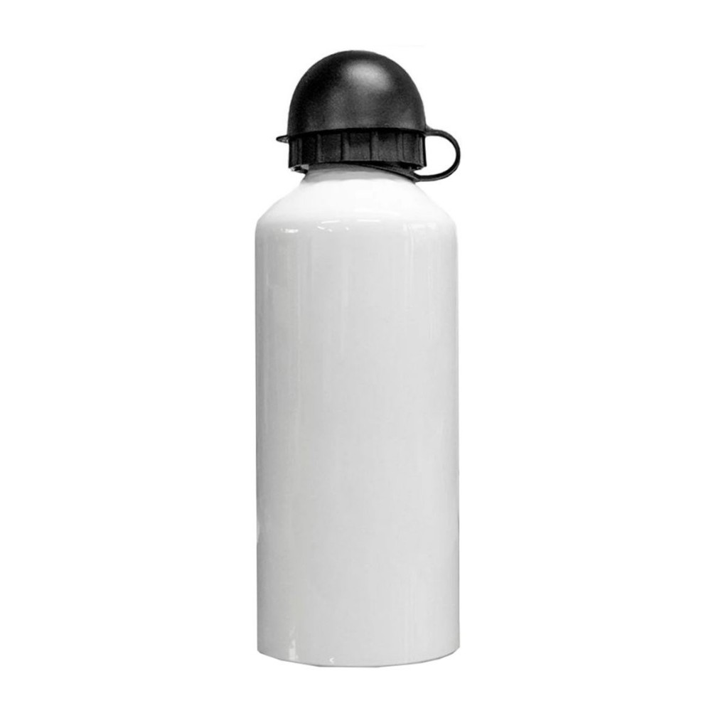 Garrafa de Alumínio Branca com Tampa Bola para Sublimação Garrafinha Squeezer 600ml Orca
