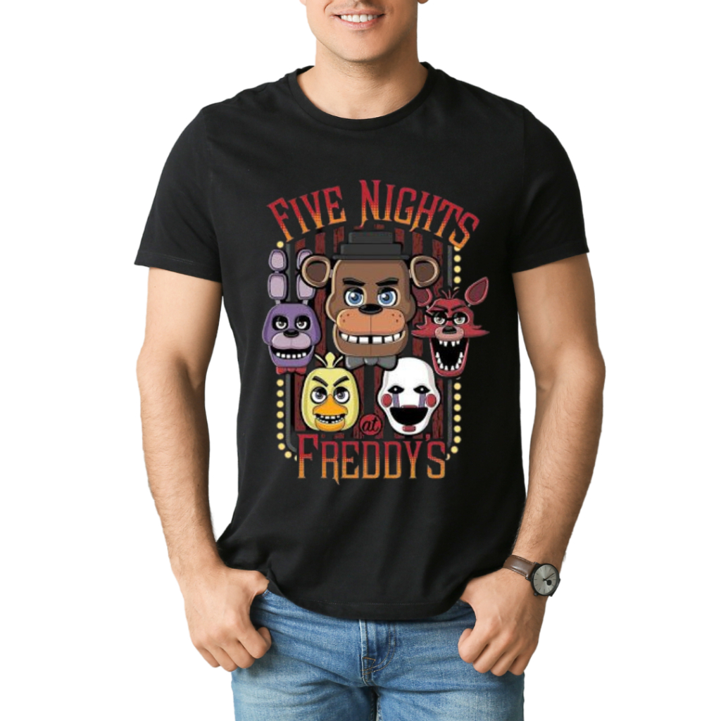 Camisa-Camiseta Fnaf Five Nights At Freddy Game Blusa 100% Algodão Envio imediato
