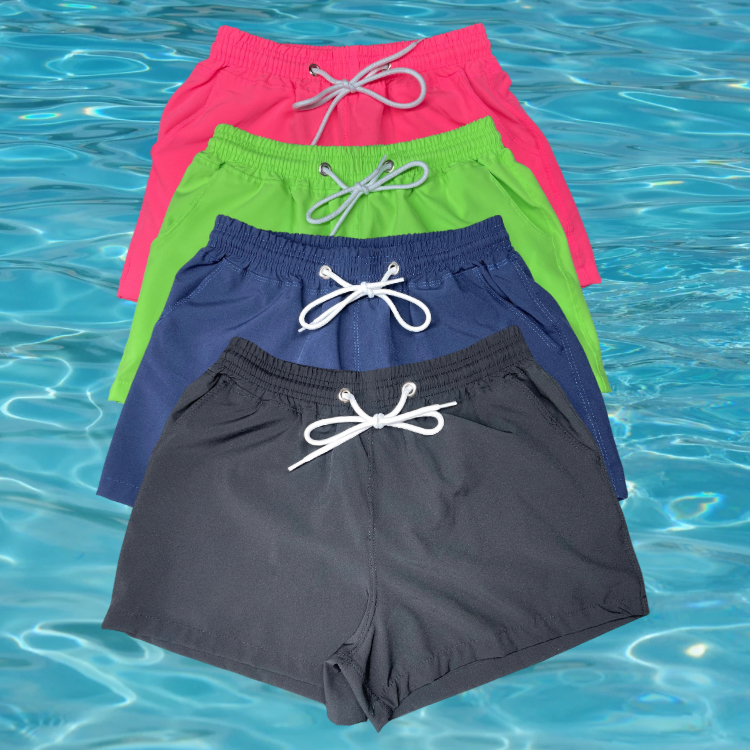 Short Tactel com elastano Feminino leve e soltinho shortinho para academia saída de praia  moda verão roupa de academia