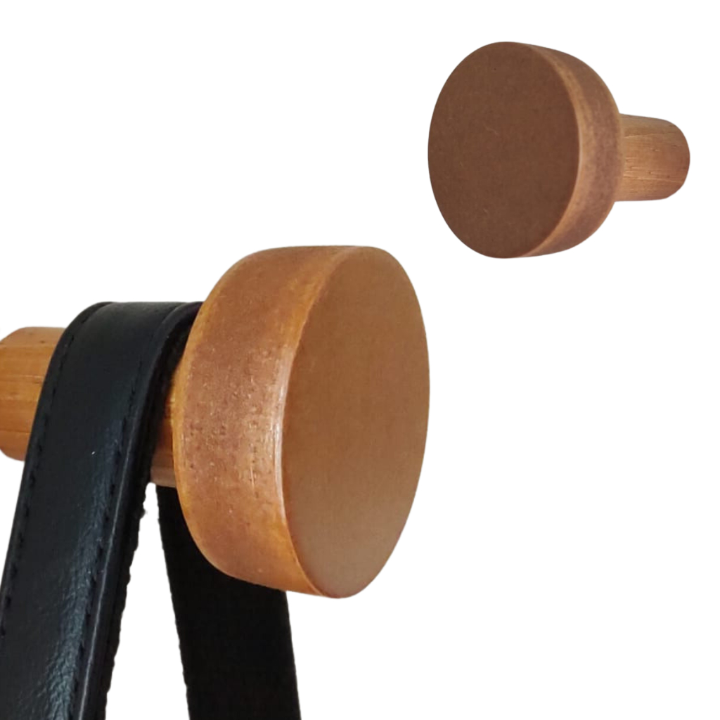 Gancho Pendurador redondo de Parede de Madeira Cor imbuia