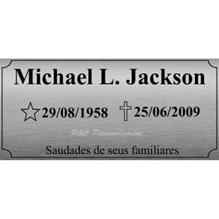 Placa Para Jazigo Túmulo Lápide De Metal Homenagem 10x15 Personalizado em Oferta na Shopee