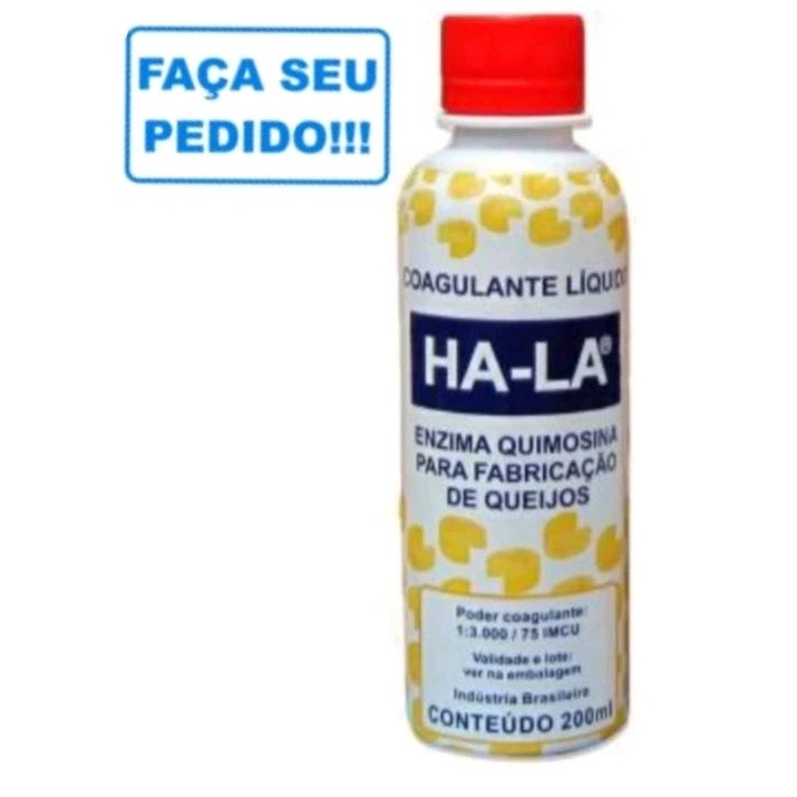Coalho Para Fazer Queijo Ha-la 1 Unidade a cada 9ml de Coagulante para 10L de Leite em Oferta na Shopee