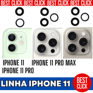 Lente De Vidro Para Câmera Traseira IPHONE 11 / IPHONE 11 PRO / IPHONE 11 PRO MAX Vidro Vidrinho Câmera Traseira - GARANTIA DE QUALIDADE BEST-CLICK