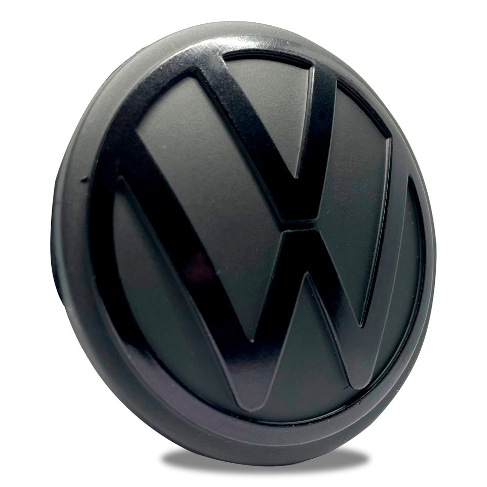 Calotinha Centro Tampa Roda Golf Fusca Amarok Logo Novo Black Piano 65mm
