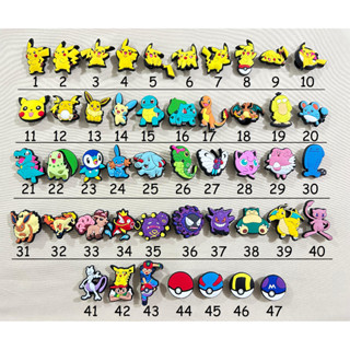 Kit 5 / 10 / 15 / 20 Pins Pokemon para Crocs Chinelos Sapatos Bubble Slides Sandálias Decoração Kanto Johto Coleção Pikachu Charizard Ash Gengar