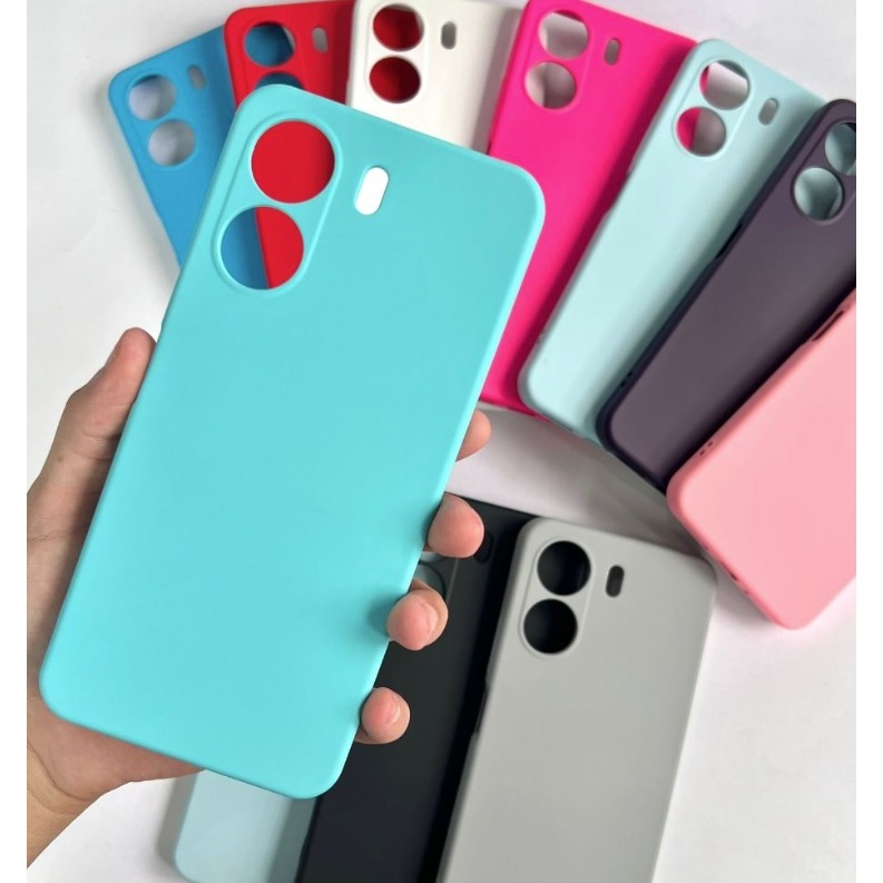 Kit - Capa Capinha Case Pocophone Poco C65/ Redmi 13C Silicone Aveludada Colorida Forrada Proteção de Câmera Premium
