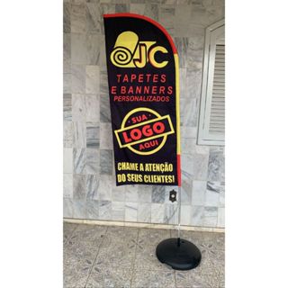Kit 1 Windbanner Completo Com Base E Hastes + Arte Gratis 2mx70 em Oferta na Shopee