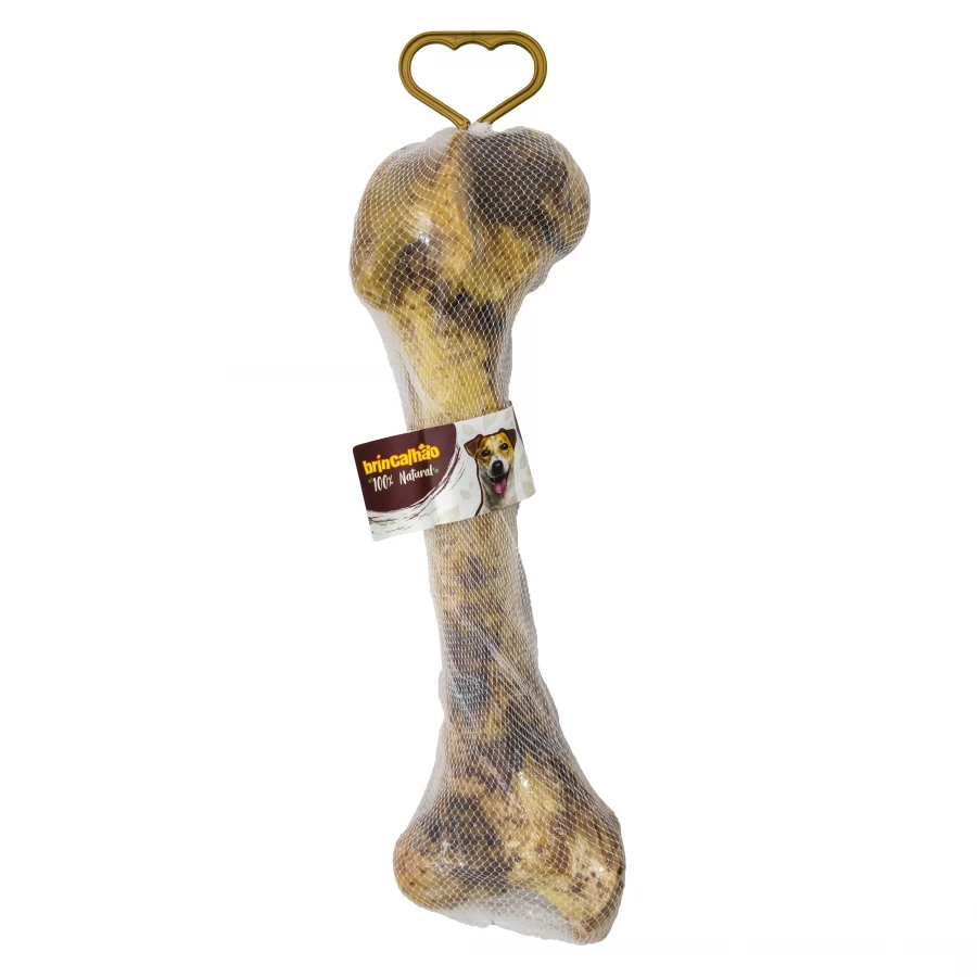 Osso para Cães Grandes Fêmur Bovino Desidratado Petisco Natural Brincalhão