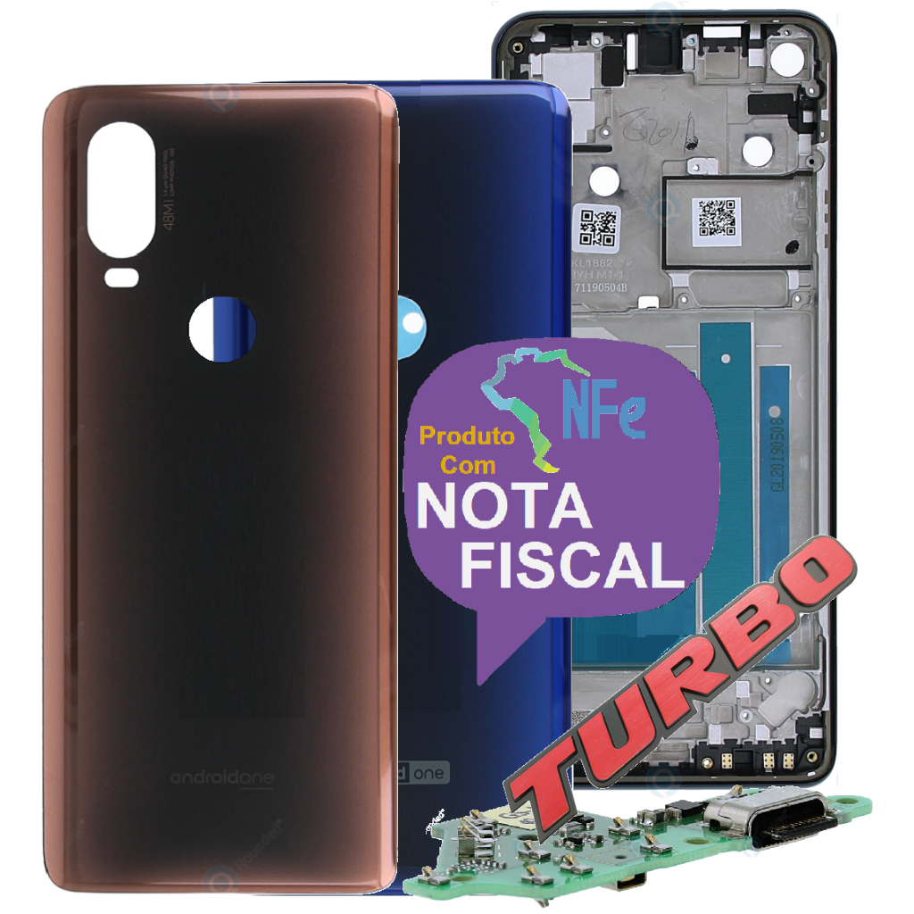 Carcaça Aro Chassis + Com Tampa Compatível Moto One Vision Xt1970 + Placa Carga Turbo!