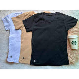 Camiseta Feminina Blusa T Shirt Algodão Gola Redonda Basica Lisa 100% Algodão Babylook Feminina em Oferta na Shopee