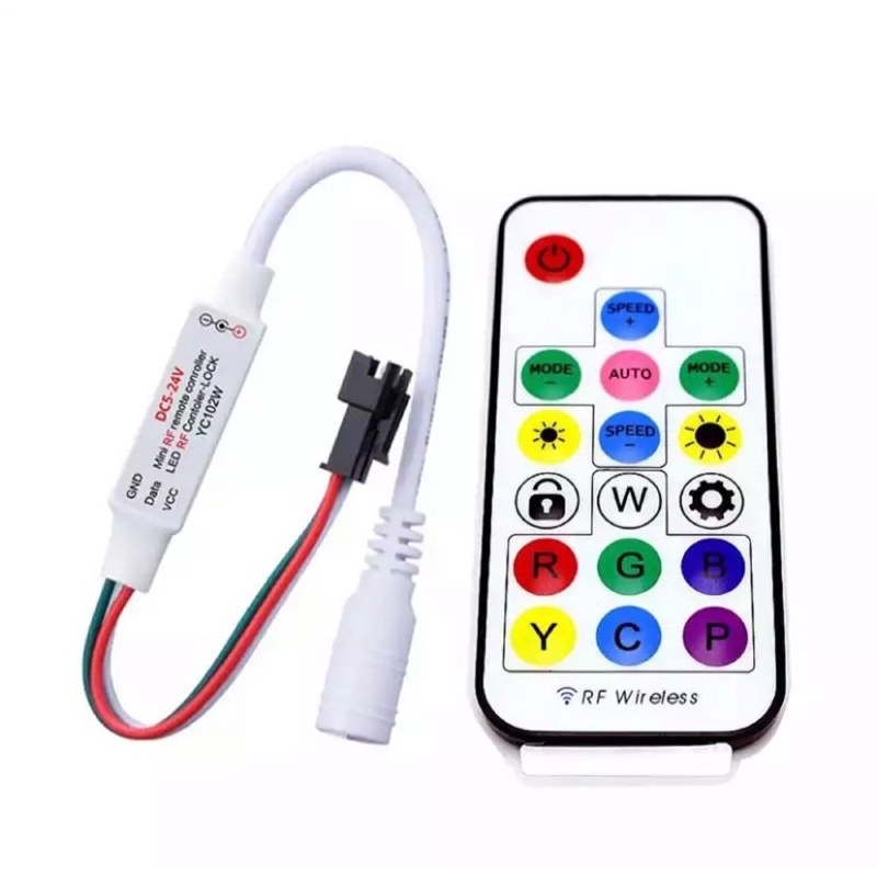 Controle Fita Led Rgb Digital Ws2811 2812b ronta Entrega em Oferta na Shopee