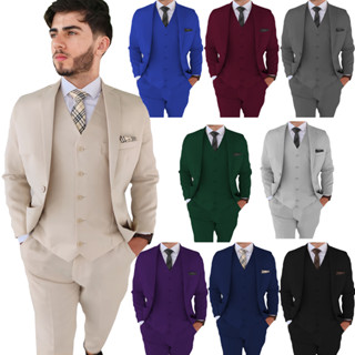 Terno Slim Masculino ( Paleto+calça+colete ) Super Promoção