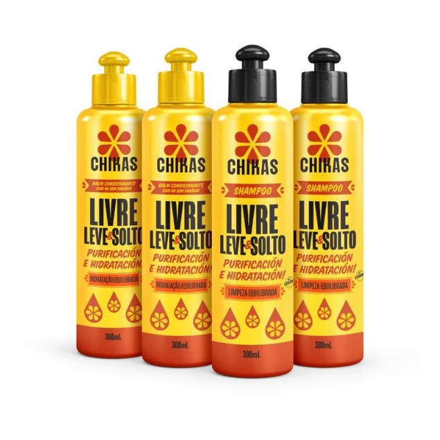 Kit Shampoo e Condicionador Livre Leve e Solto (2 Shampoo e 2 condicionador)