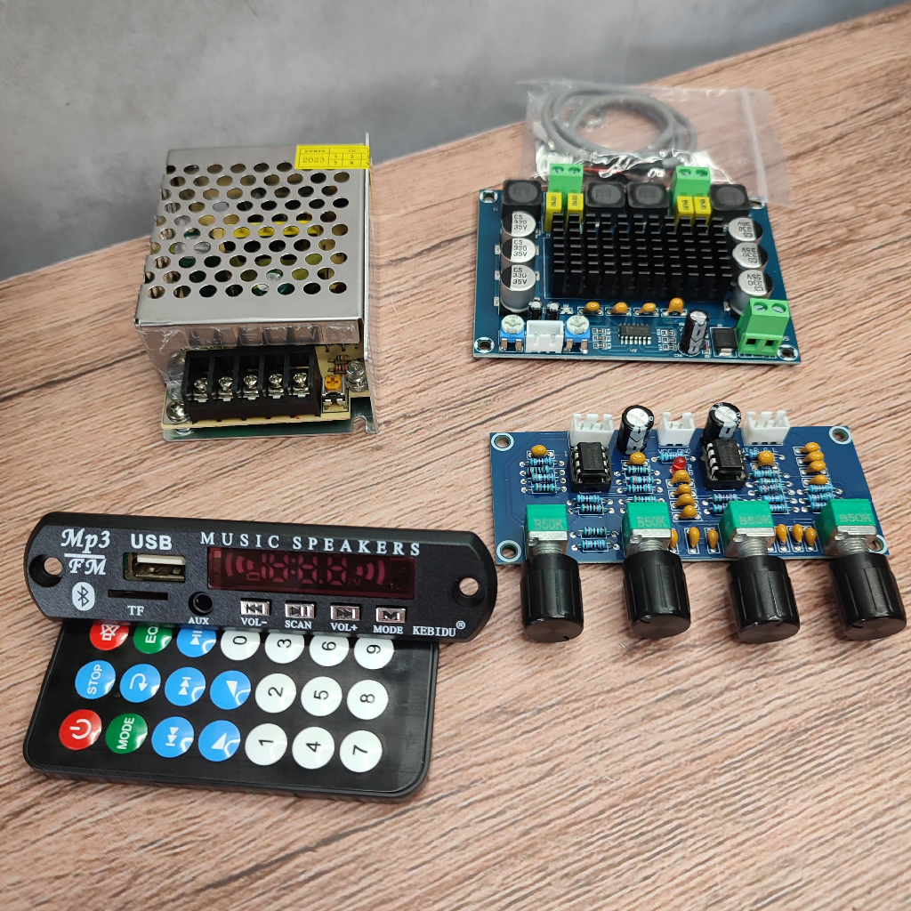 Kit Placa MP3 + Amplificador 240W + Pré Amplificador  XH-A901 NE5532